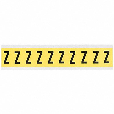 BRADY 3430Z Letter Label Z 1-1/2in.Hx7/8in.W Vinyl