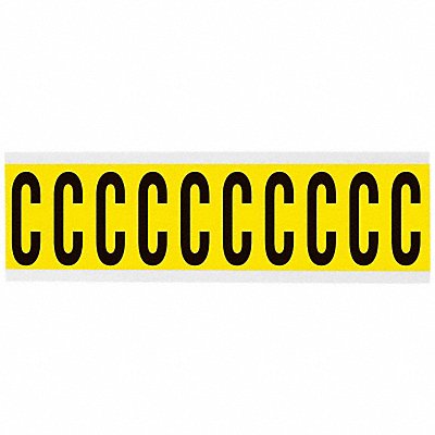 BRADY 3440C Letter Label C 2-1/4in.Hx7/8in.W Vinyl