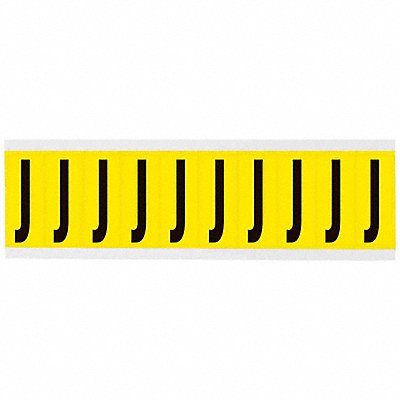 BRADY 3440J Letter Label J 2-1/4in.Hx7/8in.W Vinyl