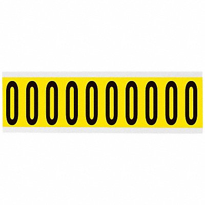 BRADY 3440O Letter Label O 2-1/4in.Hx7/8in.W Vinyl