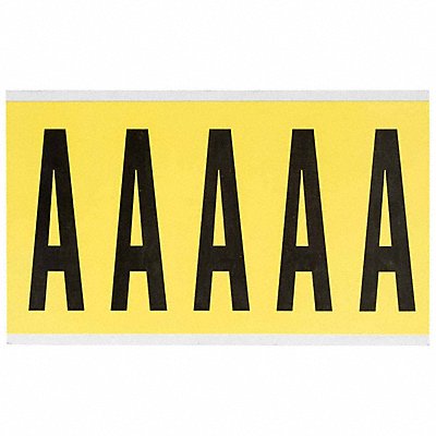 BRADY 3460A Letter Label A 5in.Hx1-3/4in.W Vinyl