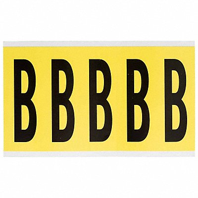BRADY 3460B Letter Label B 5in.Hx1-3/4in.W Vinyl
