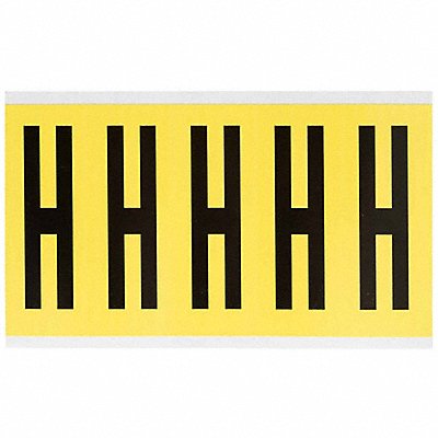 BRADY 3460H Letter Label H 5in.Hx1-3/4in.W Vinyl