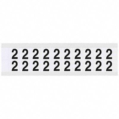 BRADY 97122 Number Label 2 3/4in.Hx21/32in.W Vinyl