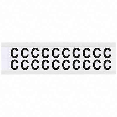 BRADY 9712C Letter Label C 3/4in.Hx21/32in.W Vinyl