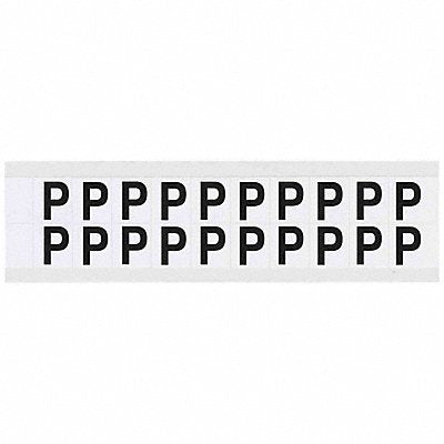 BRADY 9712P Letter Label P 3/4in.Hx21/32in.W Vinyl