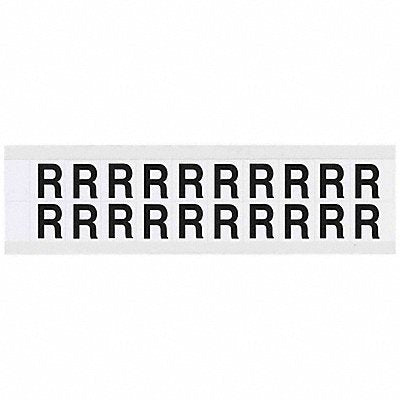 BRADY 9712R Letter Label R 3/4in.Hx21/32in.W Vinyl