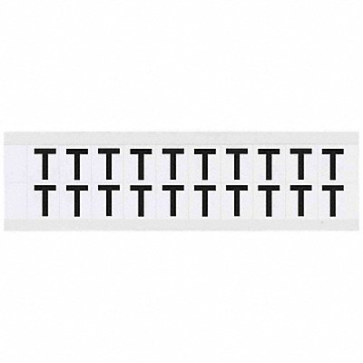 BRADY 9712T Letter Label T 3/4in.Hx21/32in.W Vinyl