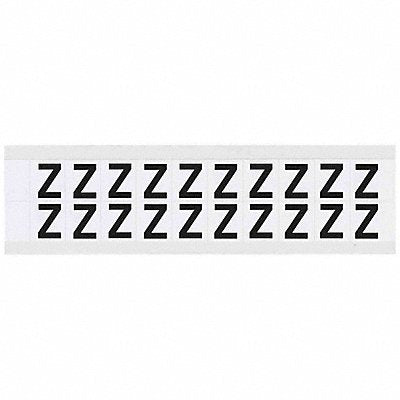 BRADY 9712Z Letter Label Z 3/4in.Hx21/32in.W Vinyl