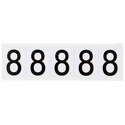 BRADY 97148 Number Label 2-1/4 H 1-13/16 W PK5