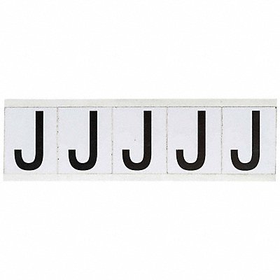 BRADY 9714J Letter Label 2-1/4 H 1-13/16 W PK5