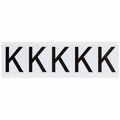 BRADY 9714K Letter Label 2-1/4 H 1-13/16 W PK5