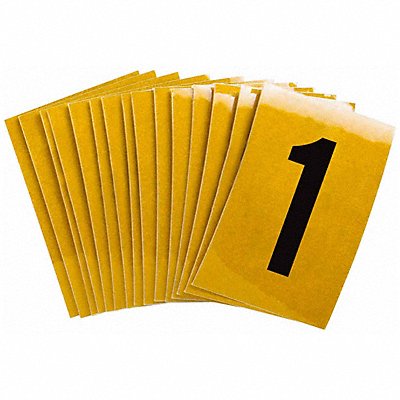 BRADY 59201 Number Label 1 1-1/2in.Hx1in.W PK25