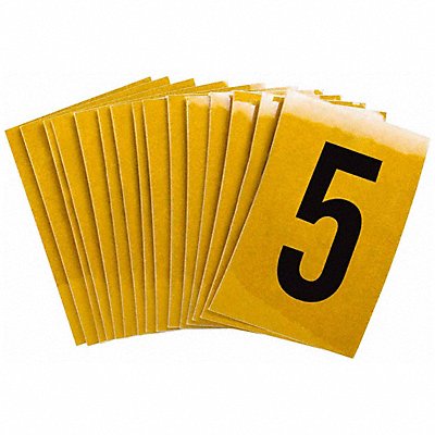 BRADY 59205 Number Label 5 1-1/2in.Hx1in.W PK25