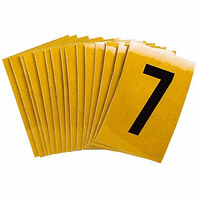 BRADY 59207 Number Label 7 1-1/2in.Hx1in.W PK25