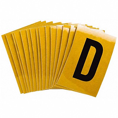 BRADY 5920D Letter Label D 1-1/2in.Hx1in.W PK25