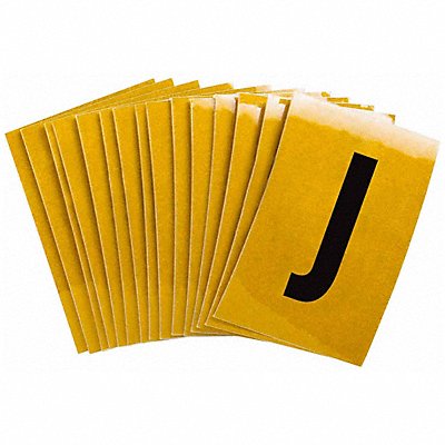 BRADY 5920J Letter Label J 1-1/2in.Hx1in.W PK25