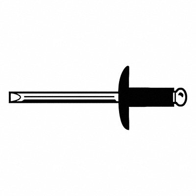 GRAINGER U331910120048 Blind Rivet 1 55/57 L 1/8 dia PK500