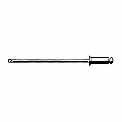 GRAINGER U341280124345 Blind Rivet 1.54 in L 0.125 in dia PK500