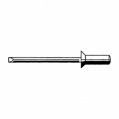 GRAINGER U336200120045 Blind Rivet 1 13/19 L 1/8 dia PK500