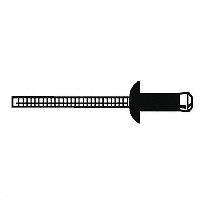 GRAINGER U343200250086 Blind Rivet 2 in L 0.25 in dia PK100