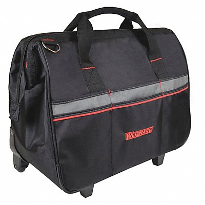 WESTWARD 32PJ39 Rolling Tool Bag Black Polyester