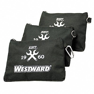 WESTWARD 32PJ44 Tool Bag Set Polyester Gnrl Purpose PK3