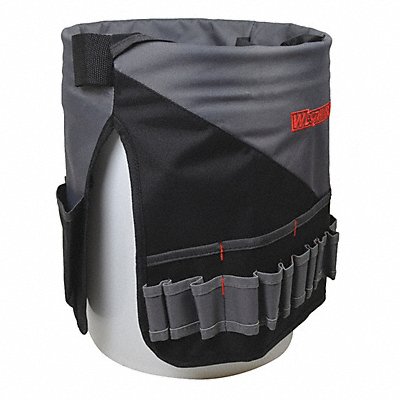 WESTWARD 32PJ50 Bucket Tool Organizer Polyester Grey
