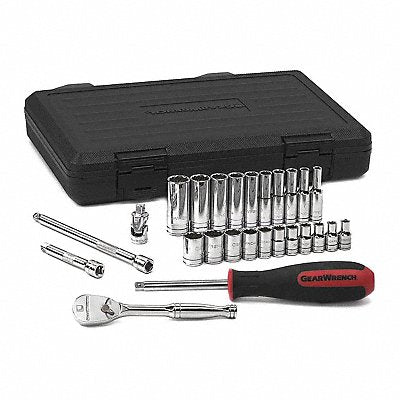 GEARWRENCH 80313 Set Skt Sae 1/4Dr 12Pt 26Pc