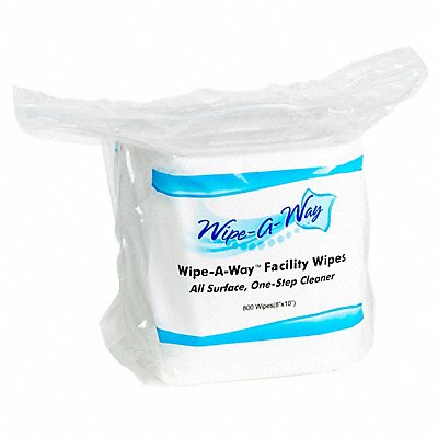 WIPE-A-WAY WA800 All Purpose Wipes 10 x 8 800 ct PK2