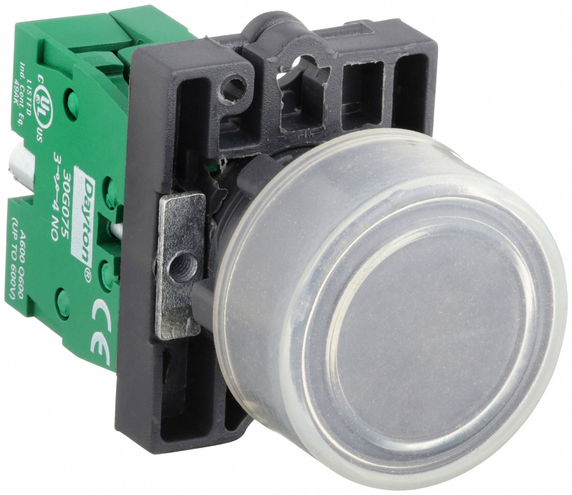 DAYTON 32UK43 Flush Push Button Operator Non Illuminated Blk 1NO