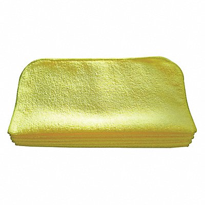 TOUGH GUY 32UV04 Microfiber Cloth 12 x 12 Yellow PK12