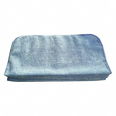 TOUGH GUY 32UV10 Microfiber Cloth 16 x 16 Blue PK12