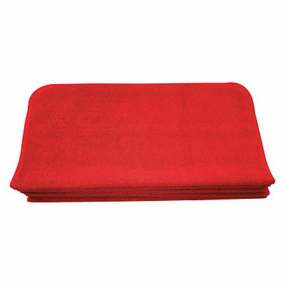 TOUGH GUY 32UV13 Microfiber Cloth 16 x 16 Red PK12