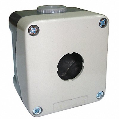 DAYTON 32W278 PushBttonEnclosur 22mm 1Hole DieCastAlum