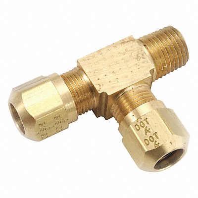 ANDERSON METALS 1471X8 Male Run Tee Compression Brass