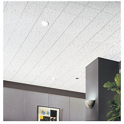ARMSTRONG 741 Ceiling Tile 12 in L 12 in W PK40