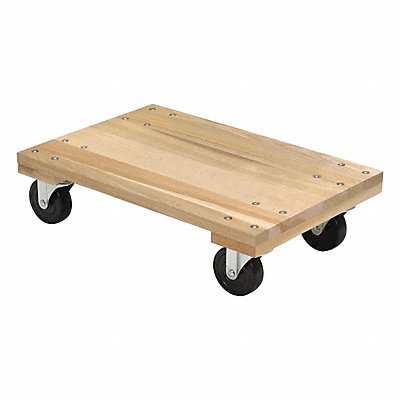 VESTIL HDOS162412 Hardwood Dolly - Solid Deck
