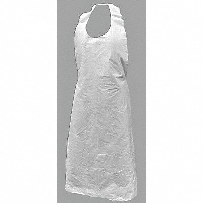ACTION CHEMICAL PE461W Apron 46in.Lx28in.W White PK1000
