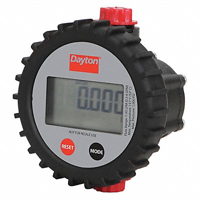 DAYTON 32ZN65 Flowmeter Digital 1/2 FNPT LCD 200 cps