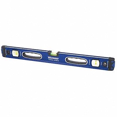 WESTWARD 32ZU65 I-Beam Level Aluminum Neodymium 24 in.