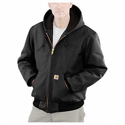 CARHARTT 106673BLKXLREG Jacket 30 Regular Cotton Zipper Blk XL