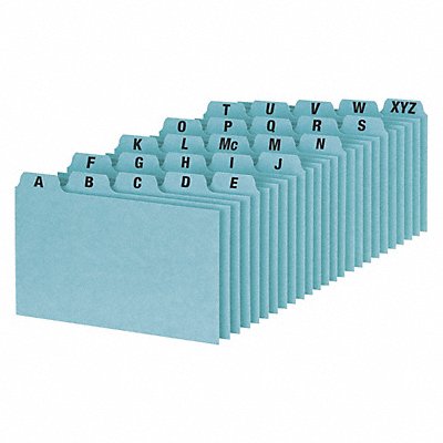 OXFORD P6925 A-Z Tab Index Card Guides 6 x9 Blu PK25