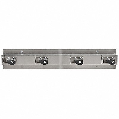 GRAINGER 3334SS Mop and Broom Holder 24 in L Silver