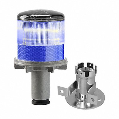 TAPCO 333700004 Warning Light (4) LED Blue Solar NiMH