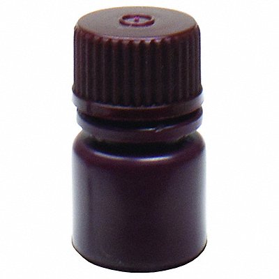 GRAINGER 33422 Bottle 45 mm H Amber PK72