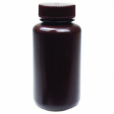 GRAINGER 33464 Bottle 131 mm H Amber PK12