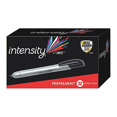 BIC PMR11BKDZ Marker Permanent Rt Fine Bk PK12