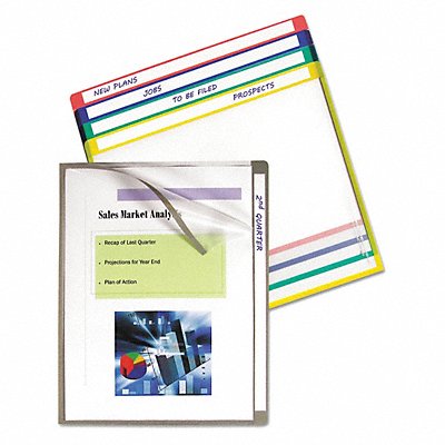 C-LINE 62160 Write-On Folders Letter Assorted PK25