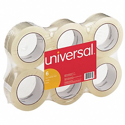 UNIVERSAL UNV63500 Box Sealing Tape 48mm x 100m Clr PK6
